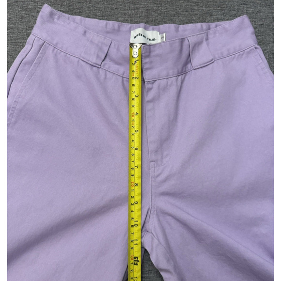 Amelie Teje Purple Lavender Logo WideLeg Long Cargo Pant Size Small - Picture 6 of 12